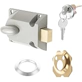 MorningRo A Set Garage Door Locks Set with Keys Twist Deadbolt Locks | Center Mount Design, Diecast Aluminum Cylinder, Twist Knob Locks, Secure Deadbolt for Garage Door Security