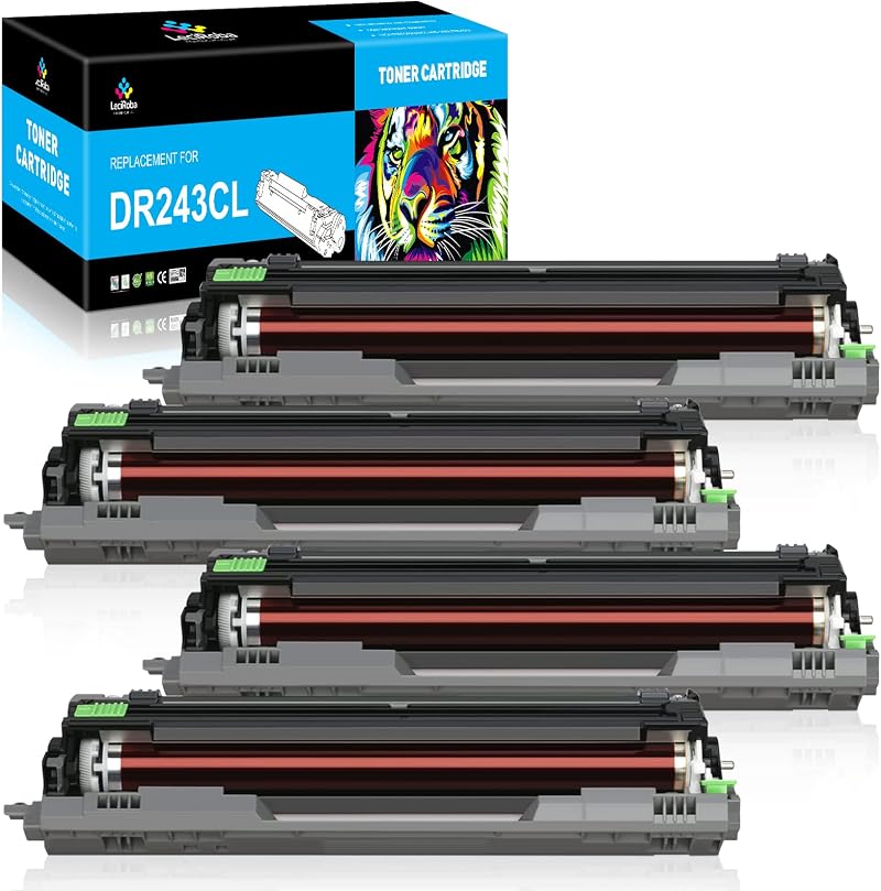 LeciRoba DR243CL Drum Unit 4-Pack for Brother HL L3200 L3210 L3230 L3270 MFC
