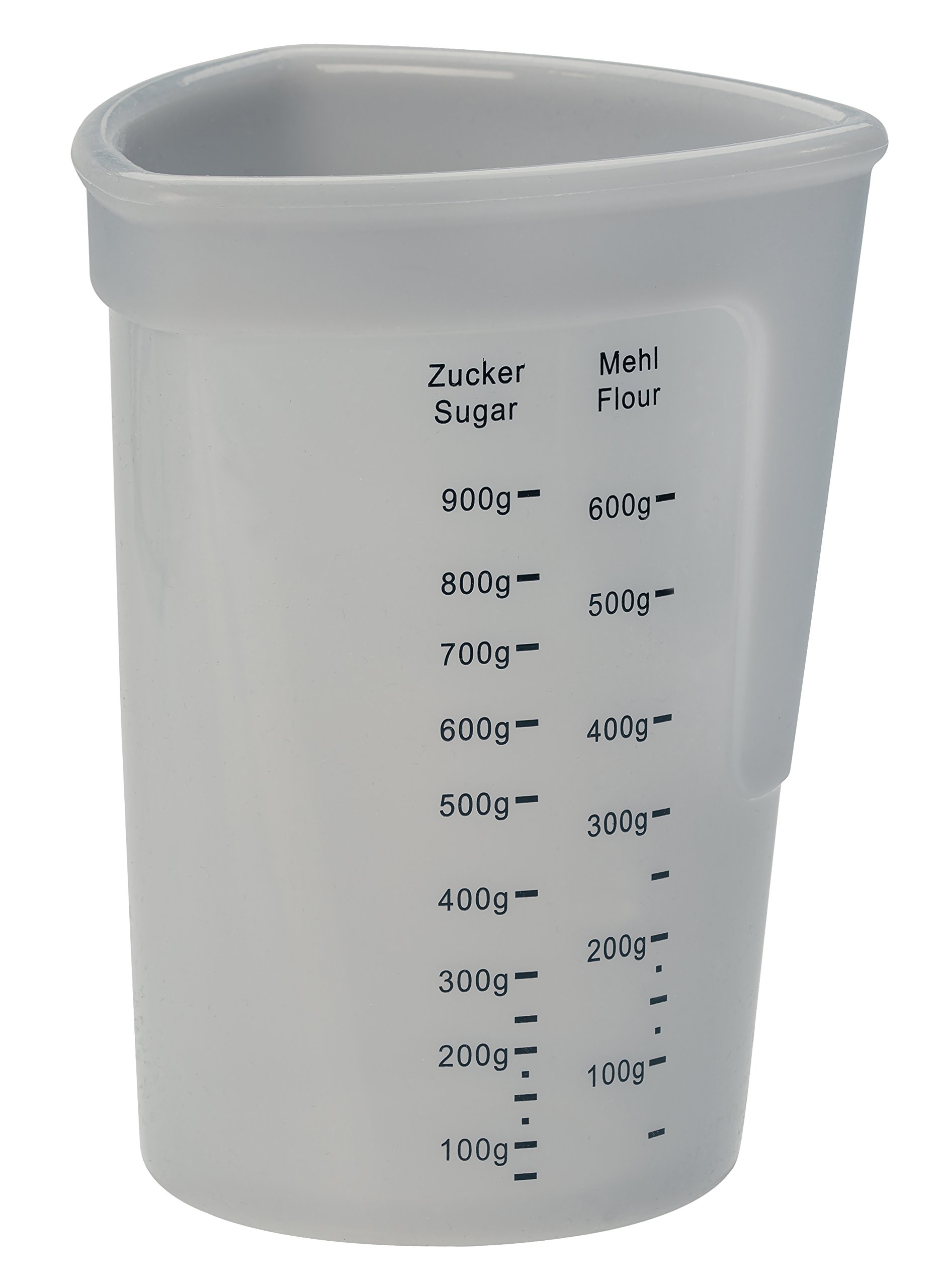 Lurch 70260 Measuring Jug 100% BPA Platinum Silicone 1 Litre with Scales for Liquids, Flour and Sugar, Transparent