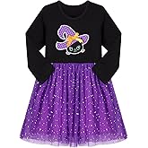 HILEELANG Girl Holiday Dress Long Sleeve Novelty Tulle Tutu Princess Party Dress