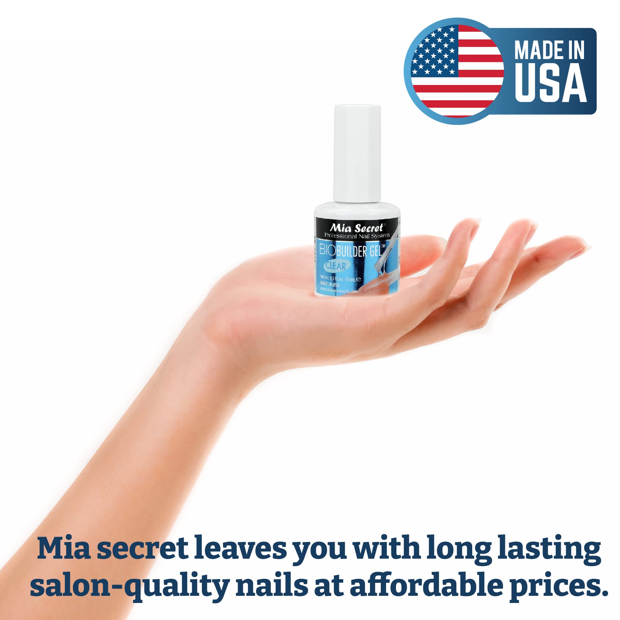 Mia Secret Clear Brush-on Nail Sculpting Gel, 0.5 oz - Biobuilder Clear Builder Gel in a Bottle For Nail Extensions and Natural Nails - Image 9