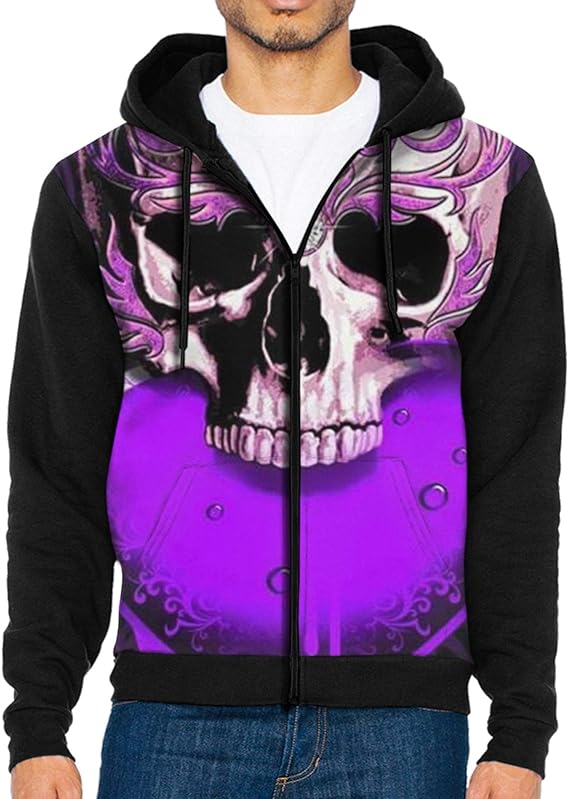 purple skull hoodie