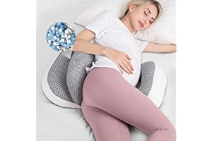 Chilling Home Portable Pregnancy Pillow Memory Foam–Maternity Body Pillow for Sleeping- Multifunctional Pregnancy Wedge Pillo