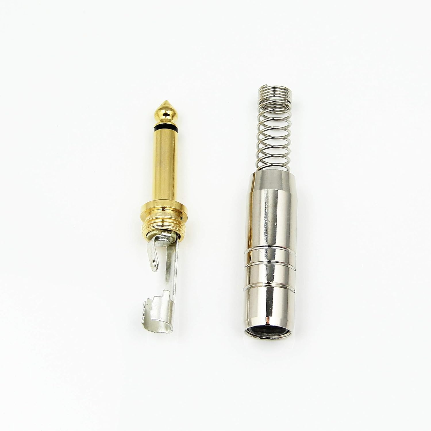 RHINORO (4 pcs a bag Premium 6.35mm 1/4 inch Full-Metal Mono Jack Plug & Strain Relief Guitar Speaker Instrument Solder Soldering Phone End Terminal Gold Plated - Image 5