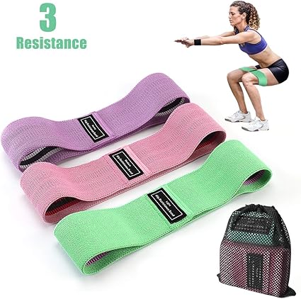 Hip Resistance Bands For Legs And Butt Fabric Booty Workout Bands Non Slip Hip Bands Fitness Loop Bands Exercise Elastic Bands For Booty Building