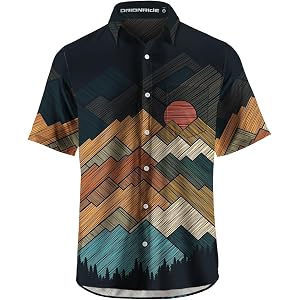 ORIONRIDE Lightweight Cycling Shirt for Men, Quick Dry Moisture Wicking Short Sleeve Bike Jersey with Hidden Zipper Pockets
