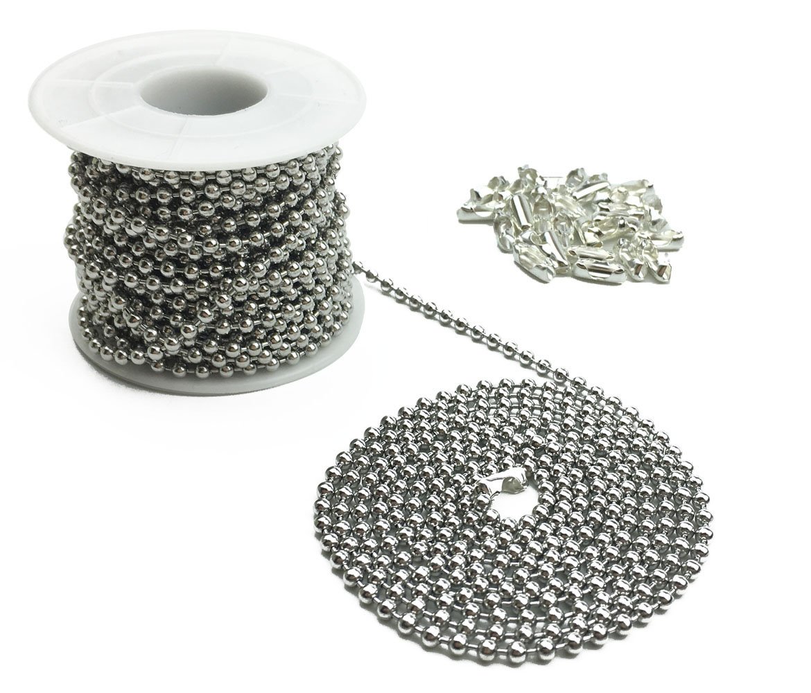 Hyamass 10 Yards 3mm Diameter Stainless Steel Beaded Pull Chain Extension 5095508375991 eBay