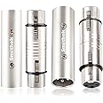 Smithok 4-Pack XLR Gender Connector Kit, 2 Male to Male & 2 Female to Female Couplers, For Mixers, Micphones & Amplifiers