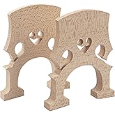 Yootones 2Pcs Maple Wood Cello Bridge, 3/4 &amp; 4/4, Self-Adjusting, Fitted, Compatible with Cello Musical Instrument Accessory