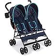 Delta Children LX Side by Side Stroller - with Recline, Storage & Compact Fold, Night Sky