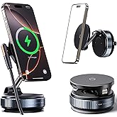 RUNNINGMT Magnetic Phone Holder for Car, Magsafe Car Mount with Nano Gel Suction Cup for Dashboard & Windshield, Compatible with iPhone 12/13/14/15/16/17 Series, Including Pro & Pro Max Models