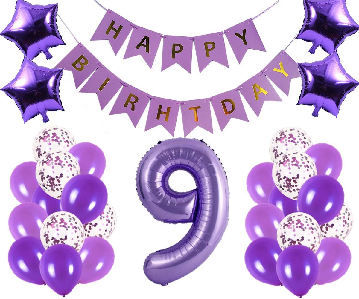 9th Birthday Party Decorations Kit Happy Birthday Banner With Nu Mail Projectimage Com Sg