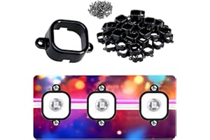 100 Pcs Black Mounting Brackets, Light Clips W/Screws, Compatible with Govee Outdoor Lights H706, fits Govee Pro Permanent Ou