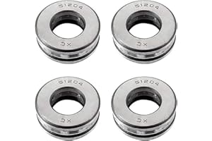 XMHF 4pcs 51204 Carbon Steel Axial Thrust Ball Bearing 20mm x 40mm x 14mm