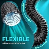 HG Power 3 Inch Aluminum Ducting 2.5m Vent Hose with Clamps Black view 6