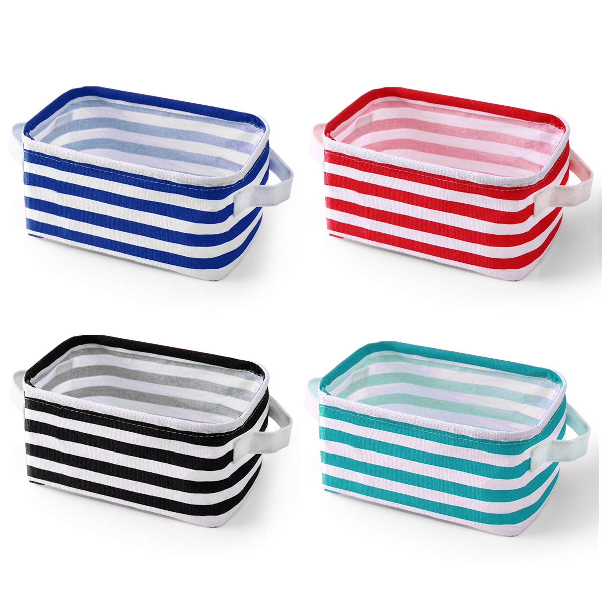 4 Pcs Foldable Storage Bins Collapsible Canvas Storage