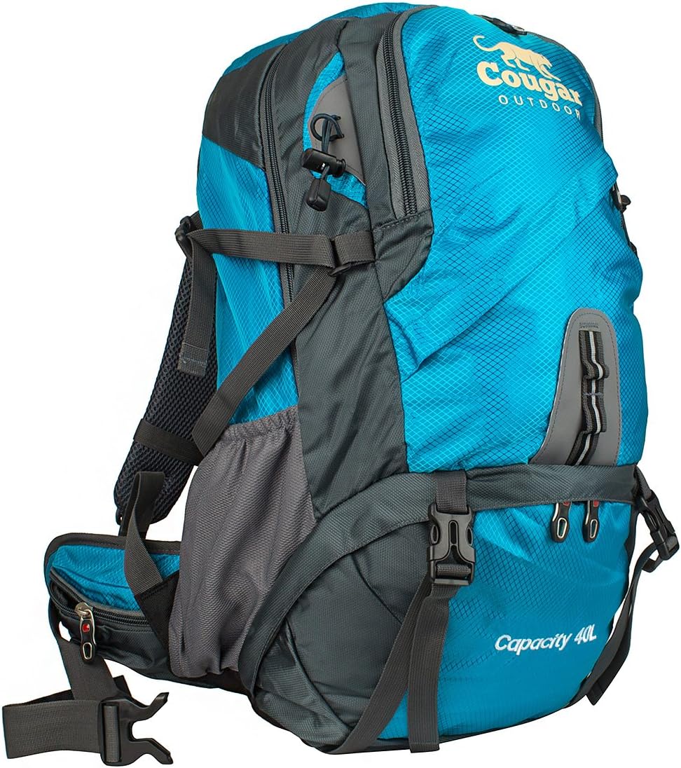 Cougar Outdoor 40L StormPak Lightweight Outdoor Travel/Hiking/Camping Backpack/Rucksack for Men & Women includes Sleeping Bag Compartment & Free Rain Cover