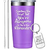Grifarny Valentines Day Gifts for Her - Birthday Gifts for Women - Thank You Gift for Woman - Purple Christmas Gift for Female Friend, Coworker, Daughter - Sometimes You Forget You're Awesome Gifts