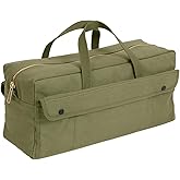 Rothco Canvas Jumbo Tool Bag With Brass Zipper, Olive Drab