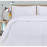 Utopia Bedding All Season White Comforter Set with 2 Pillow Cases, 3 Piece Soft Brushed Microfiber Kids Bedding Set for Boys/Girls, Machine Washable (Twin)
