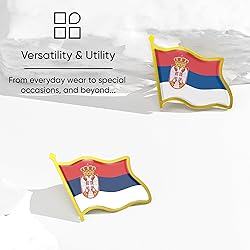 Serbia Flag Lapel Pin - Enamel Metal National Badge