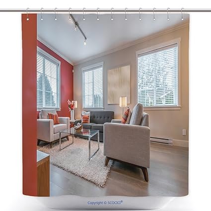 Amazon Com Vanfan Cool Shower Curtains Luxury Modern Living Suite
