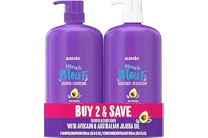 SUSICIT Aussie Miracle Moist Paraben Free Shampoo and Conditioner (30.4 fl. oz. each)