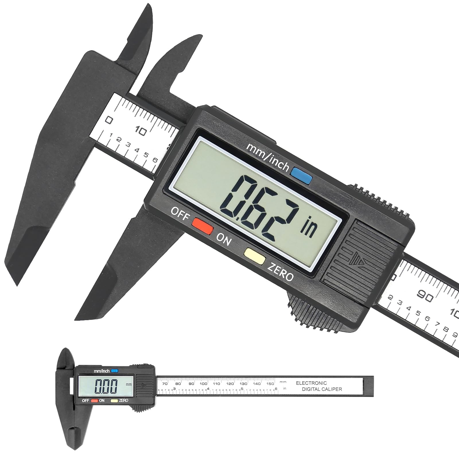 Electronic Digital Caliper, Plastic Vernier