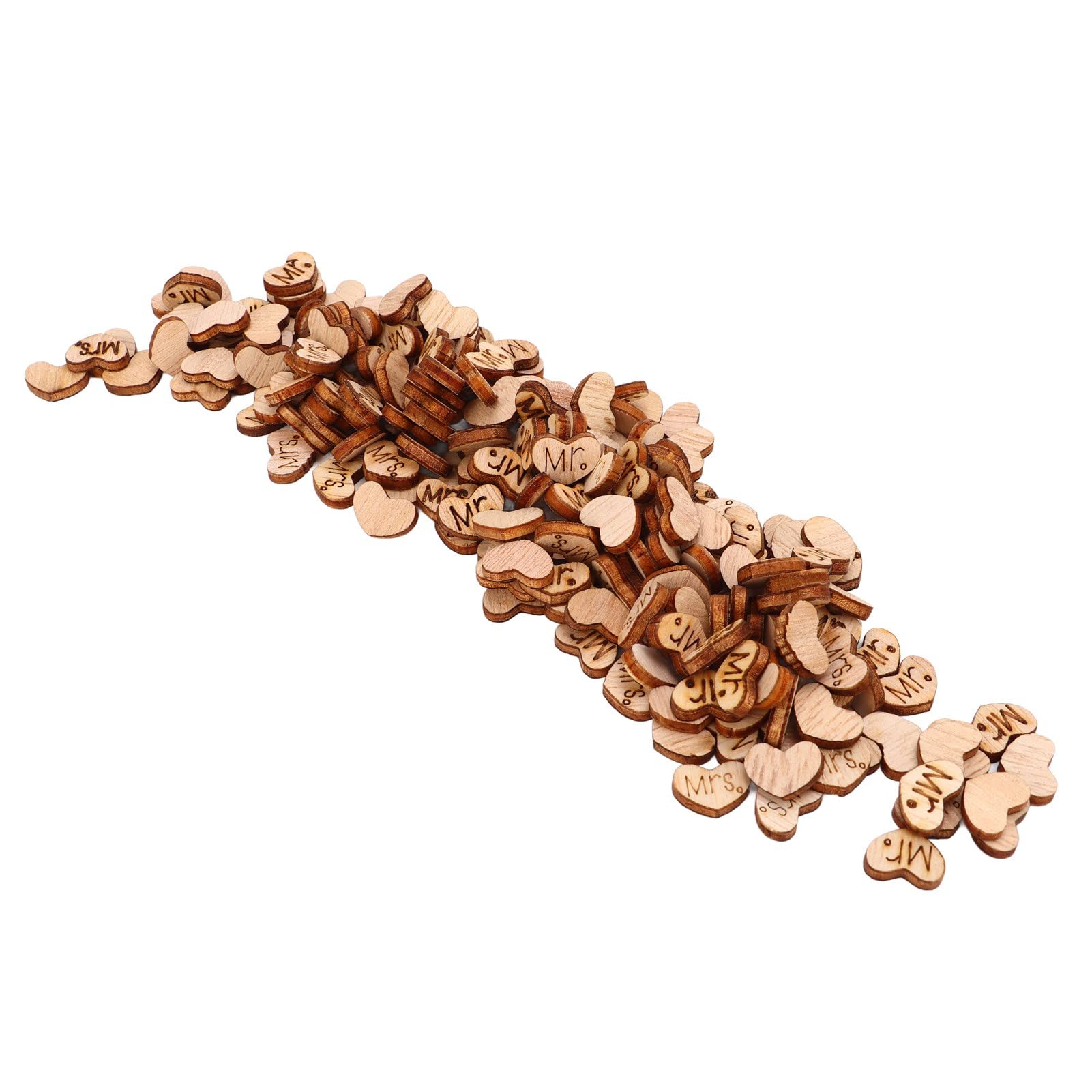 Wooden confetti, heart shaped wooden material 1000 pieces of wooden love hearts confetti for weddings