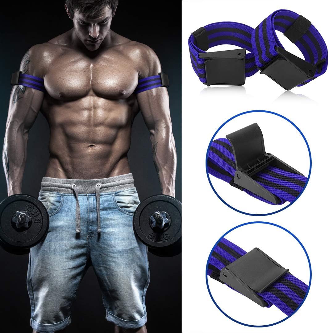 WEIQIJIASHA Excercise Bands-Blood Flow Restriction Arms and Legs Excercise Bands (1Pair/2Pcs)