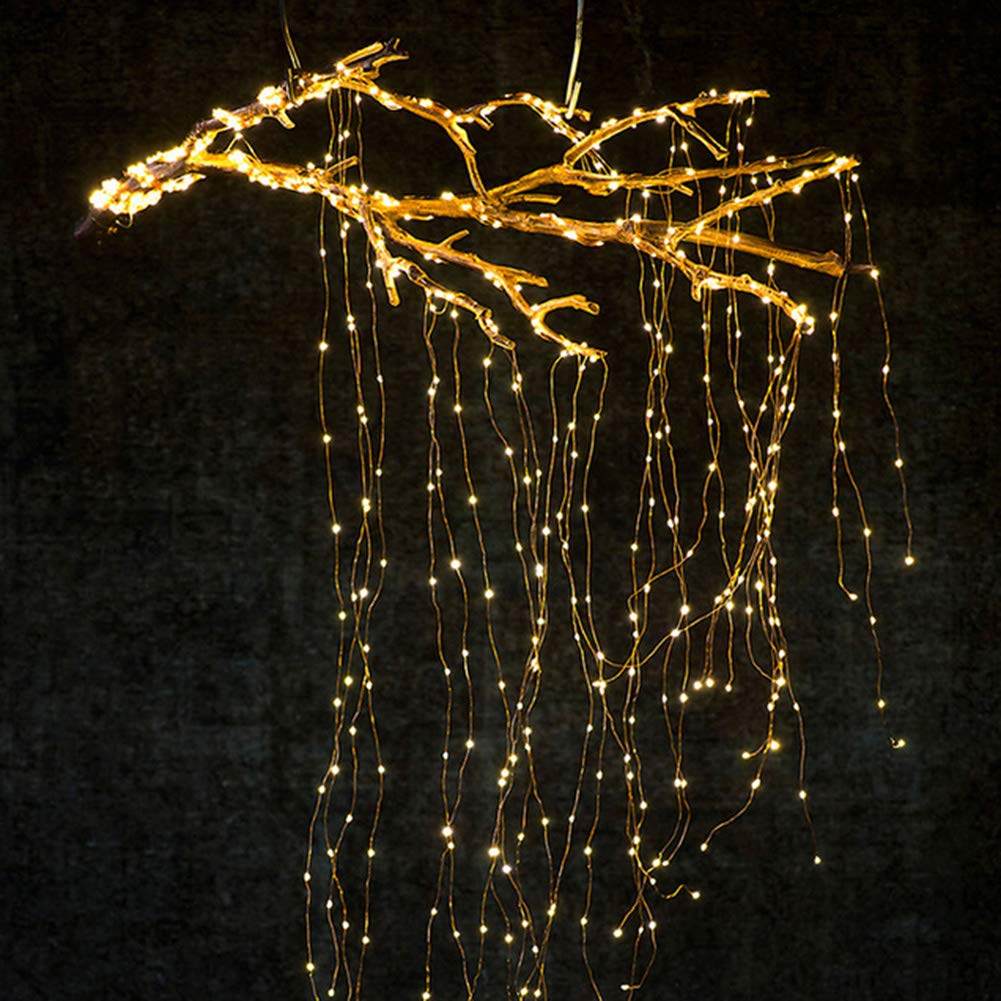 Fairy Lights, Queta Tree Vine Light String with Remote Control Outdoor Indoor Christmas LED Fairy Lights Battery Operated Warm White