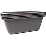 Wash Basins – Rectangular Plastic Hospital Bedside Soaking Tub [5 Pack] Small 7 Quart Graduated Bucket - Portable Washbasin f