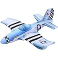 Wild Republic Huggers Aircraft P-51, Stuffed Animal, 8 Inches, Slap Bracelet, Plush Toy, Fill is Spun Recycled Water Bottles