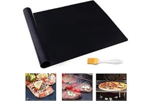 CHERAINTI Grill Mat, 70" x 16" Grilling Mats for Outdoor Grill Nonstick, BBQ Silicone Grill Mat Accessories for Griddle, Cut to any Size, Resuable and Easy to Clean, Works On Charcoal Electric Gas Grill - Black