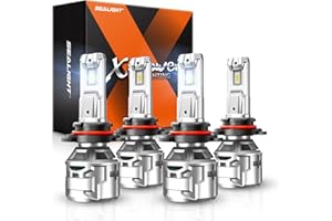 SEALIGHT High Power 9005 9006 Fog Bulbs Cambo 60000LM 9005/hb3 9006/HB4 Bulbs,Prolong Lifespan IP68 60000Hrs Canbus Ready 1:1 Size Quick Installation, Pack of 4