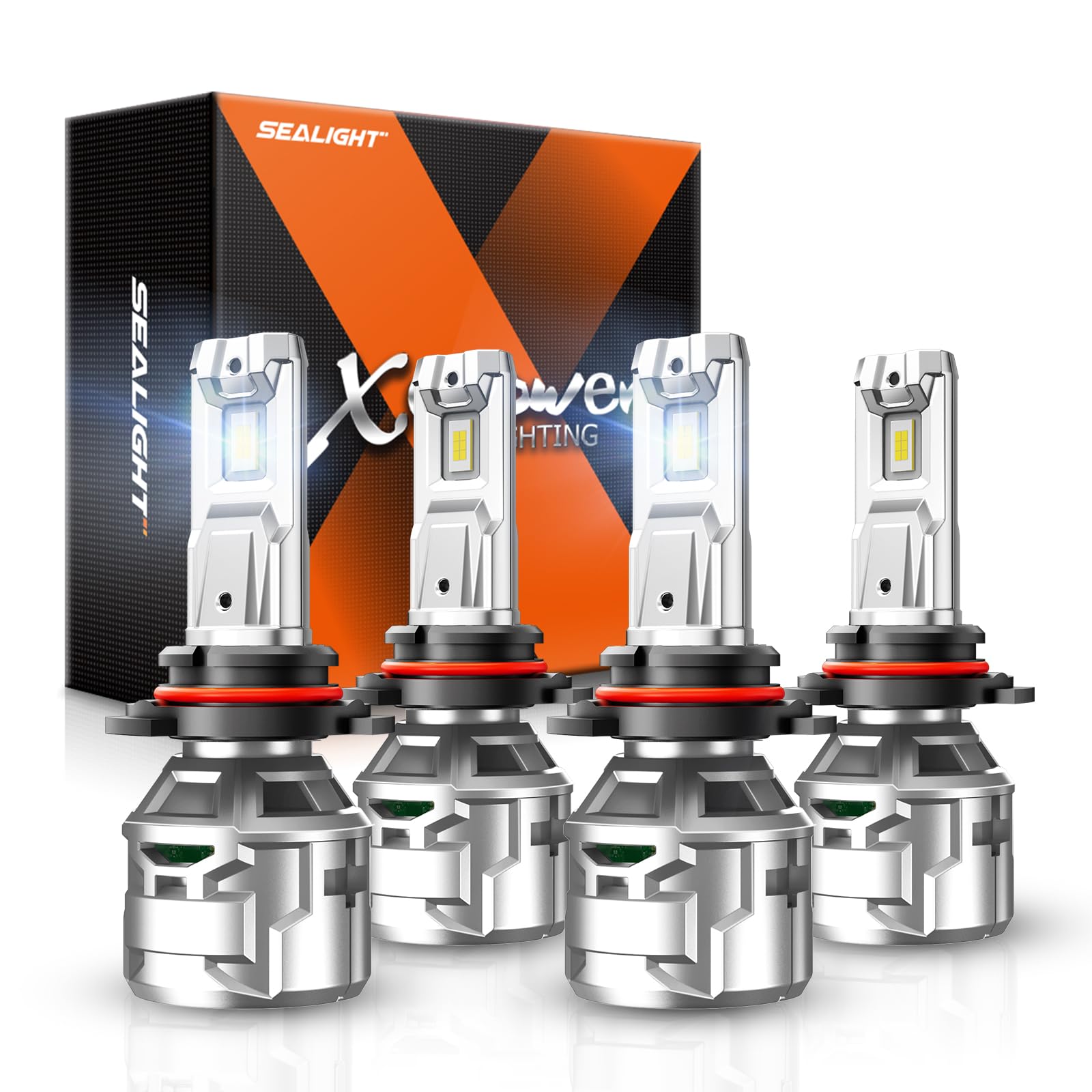 SEALIGHT High Power 9005 9006 Fog Bulbs Cambo 60000LM 9005/hb3 9006/HB4 Bulbs,Prolong Lifespan IP68 60000Hrs Canbus Ready 1:1 Size Quick Installation, Pack of 4 Image