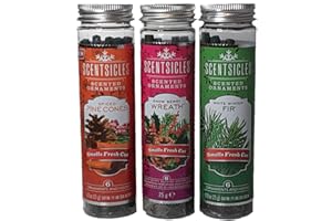 ENVIROSCENT Scentsicles Variety Bundle - Spiced Pine Cones, White Winter Fir and Snow Berry Wreath (3 Bottles Total)