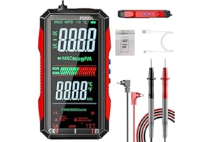 True RMS 6000-Count Digital Voltmeter, FS899L Digital Multimeter, 2026 New USB-C Rechargeable Digitals Multimeter with Color 