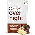 Oats Overnight Chocolate Peanut Butter Banana - Overnight Oats with 20g Protein, High Fiber Breakfast Protein Shake - Gluten 