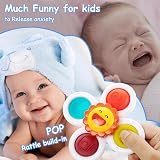 Yumuwind Suction Cup Spinner Toy for Baby Bath Window 6 Pieces 1+ Years view 3