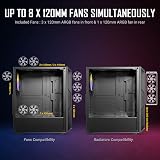 Antec AX61 Elite ATX Gaming Case Mesh Front 4x ARGB Fans Tempered Glass view 7