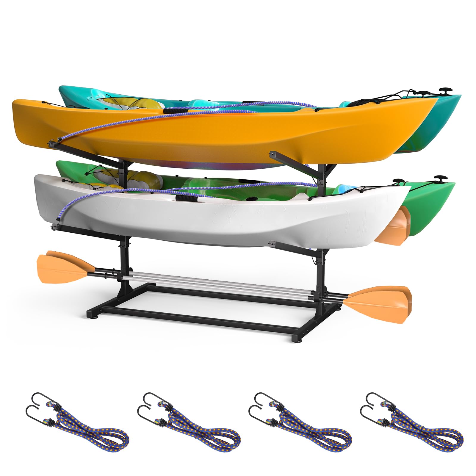 BOEASTER Kayak Storage Rack, Adjustable Heavy Duty Kayak Racks for Garage and Outdoor Storage, Frees