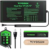 VIVOSUN 10"x 20.75" Seedling Heat Mat and Digital Thermostat Combo Set | UL &amp; MET-Certified Warm Hydroponic Heating Pad for Germination, Indoor Gardening, Greenhouse