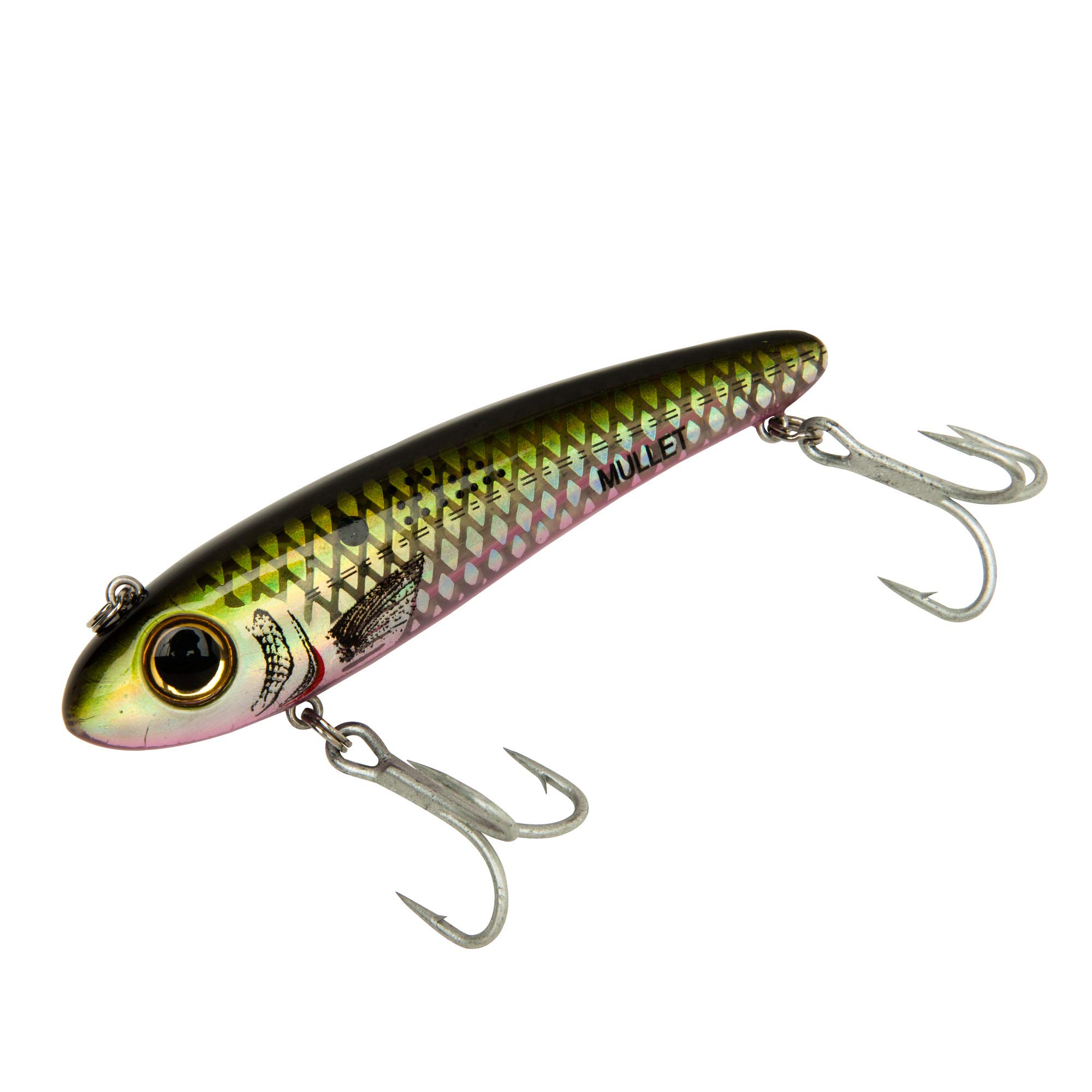 Bomber Lures Mullet Slow-Sinking Twitch/Walking Saltwater Fishing Lure - Excellent for Speckled Trout, Redfish, Stripers and More, 3 1/2 Inch, 5/8 Ounce, Menhaden — image 1