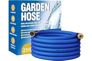 XERGUR Flexible Garden Hose Water Pipe: Water Hose with Solid Brass Fittings, Durable No Kink Water Hose Flexible Hose for Gardening Lawn Car Pet Washing, 25FT