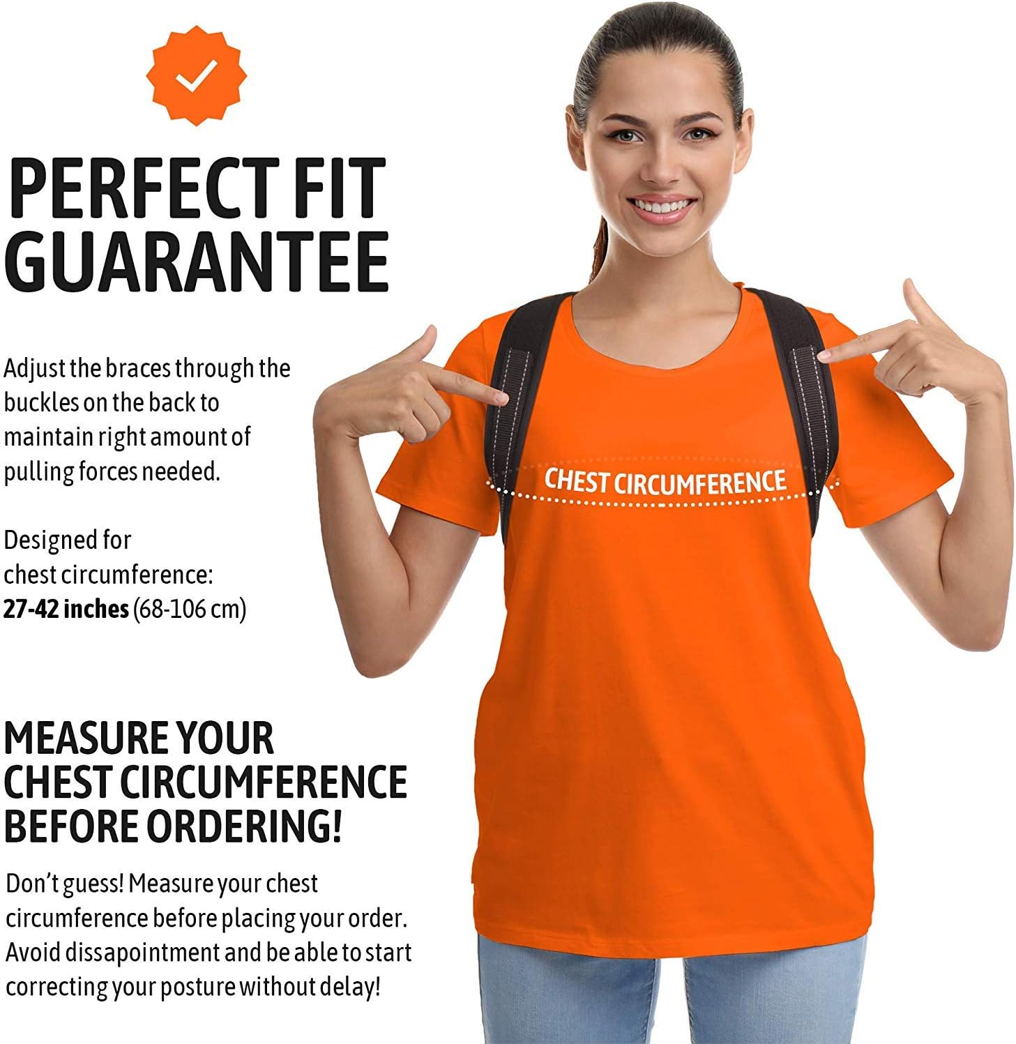 Posture Corrector for Men and Women - Upper Back Brace Straightener with Adjustable Breathable Clavicle Support Effective for Neck, Back and Shoulder Pain Relief Lumbar Support (Regular) (Regular): Industrial & Scientific