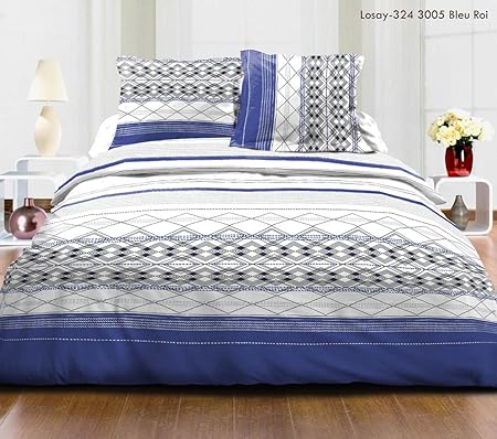 Home Deco - Juego de sábanas para cama doble/king size (4 piezas, 140 x 190 cm/