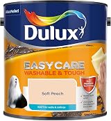 Dulux Easycare Soft Peach Matt Emulsion Paint 2.5L Washable Tough Stain view 2