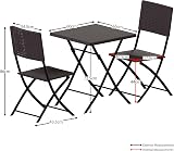 Garden Vida Capri 2 Seater Rattan Bistro Set Outdoor Furniture (Brown) view 3