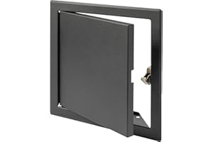 Vent Systems 8'' x 8'' Inch Anthracite Metal Access Panel with Click Function - Easy Access Doors - Access Panel for Drywall, Wall, Electrical and Plumbing Service Door